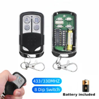 433MHz Garage Door Remote Control 4 Keys Duplicator 330MHz Fixed Code For 8 Dip Switch Auto Scan Clone Multi Brand Gate Opener