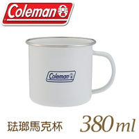 【Coleman 美國 琺瑯馬克杯 380ml《白》】CM-32359/咖啡杯/牛奶杯/琺瑯杯/湯杯/水杯/露營餐具