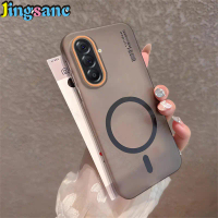 เคสโทรศัพท์แบบด้านแม่เหล็ก, Jingsanc, สำหรับ Samsung Galaxy A56 5G, เคสใส, ป้องกันลายนิ้วมือ, วัสดุพ