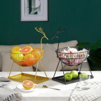 創意果籃客廳裝飾擺設鏤空瀝水籃果盤收納