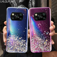 Bling Star Glitter Silicone Case For Xiaomi Poco M3 X3 NFC M4 X4 X5 5G Redmi Note 11 11S 12 Pro Plus 12S 10C A2 A3 12C TPU Cover