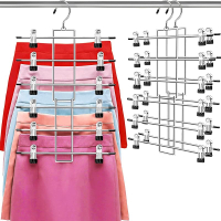 HangersPants HangersSpace Saving Hanging Closet Organizer - 6 Tiers Skirt Hangers with 360° Swivel H