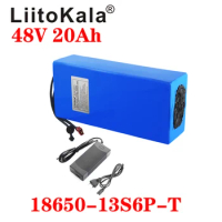 LiitoKala 48V 20AH High power 1000W Electric Bike Battery 48V 20AH E-bike Battery 48 Volt Lithium Battery with BMS 2A Charge