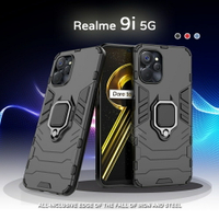 【嚴選外框】 Realme 9i 5G 黑豹 鋼鐵俠 磁吸 指環扣 支架 手機殼 盔甲 硬殼 防摔殼 保護殼 手機支架