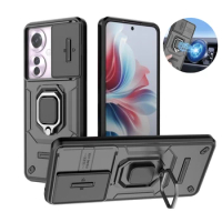 Reno11F 5G Case Slide Camera Protect Armor Phone Cases For OPPO Reno 11F 11 F Reno11 F 5G Car Magnetic Holder Ring Back Cover