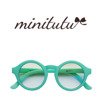 【MiniTutu】兒童藍光眼鏡 幼童藍光眼鏡 (圓框 / 綠)