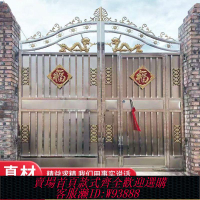 不鏽鋼門 【1621人收藏】304不銹鋼大門農村庭院防盜門家用進戶別墅不銹鋼農村庭院大門