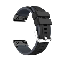 22mm 26mm Silicone Watchband Strap for Garmin Fenix 5X 5 Plus Watch Accessories Quick Fit Wrist Band Straps For Fenix 6X 6 7X 7