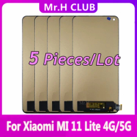 5 Pieces INCELL Display For Xiaomi MI11 Lite Mi 11 Lite M2101K9AG LCD Touch Screen Digitizer Assembly For Xiaomi Mi 11 Lite 5G