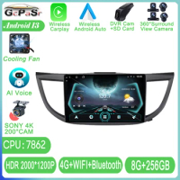 Android Auto For Honda CRV CR-V 4 RM RE 2011 - 2018 Car Radio Multimedia Video Player Navigation Stereo GPS 5G WIFI TB No 2din