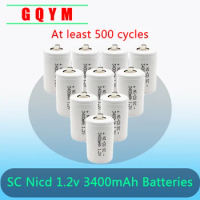 10/12/15/18/20PCS SC 1.2V 3400mah Rechargeable Battery Sub C Ni-cd Cell with Welding Tabs for Electric Drill Screwdriver Makita