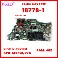 18778-1 Mainboard For DELL Inspiron 5498 5590 Vostro 5590 5490 Laptop Motherboard With i3 i5 i7-10th Gen CPU UMA/PM GPU 4G RAM
