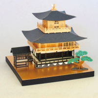3D Paper Puzzle Kinkaku-ji Model Building Kits City Street View Neuschwanstein Jigsaw Puzzles Toys for Children Birthday Gifts