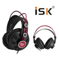 New ISK HP-580 Semi-open Dynamic Stereo Monitor earphones DJ Headset Noise Cancelling Headphone appreciate music watching movies