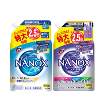 日本獅王 奈米樂超濃縮洗衣精補充包900g(藍)消臭淨味/(紫)消臭抗菌(洗衣精)
