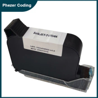 Phezer 12.7mm Solvent Ink Cartridge A Level 1/3/5Pcs multiple colour High Adhesion Quick Dry Original SOLKJET 1704K printer