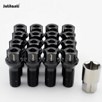 Jntitanti factory Gr5 titanium wheel hub lock bolt M12*1.5*28-45mm cone seat and key wheel screw bolt
