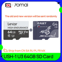Lexar High Endurance 64GB Micro SD Memory Card USH-1 U3 Max 100MB/S Waterproof TF Card for 70mai 4K A800S,A500S Dash cam