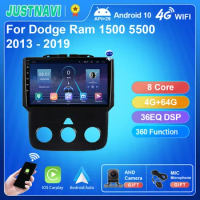 JUSTNAVI QT5 Android Car Radio Multimedia Player For Dodge Ram 1500 5500 2013 - 2019 GPS Navigation Carplay Android Auto No 2Din
