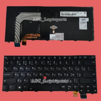 New Russian &amp; US Keyboard For Lenovo Thinkpad 13 Gen 1, 13 Gen 2 T460S T470S Lapotp Black with Frame, BACKLIT