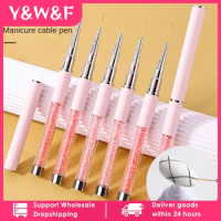 Nails Art Brush Lines Stripe Flower Painting Drawing Pen Acrylic UV Gel Extension Grids Brush 3D Design Drawing Manicure Tools