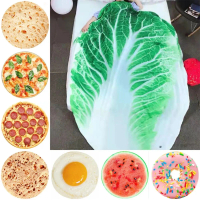 Crystal — Fun, realistic Chinese cabbage tortilla burrito pizza blanket donut fried egg watermelon t