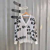 sweater rajut ABJAD KNITE OTHER Knitwear Pria Wanita Baju Cardigan Panjang Motif Atasan Tebal