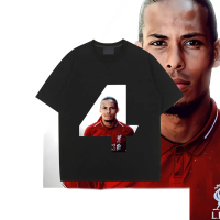เสื้อ เจอร์เก้น คล็อปป์ เสื้อ Liverpool Virgil van Dijk T-shirt ผ้า ใส่ได้ ทั้ง ชาย ใส่สบาย ไม่หด #2
