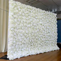 Custom Wedding And Home Decoration 2.4m By 2.4m Silk Rose Flowers For Decoration Wedding Artificial Wedding Events