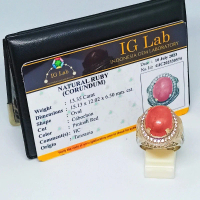 Cincin Natural  Ruby (Corrundum) + Memo
