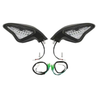 Motorcycle Rearview Mirror with Turn Signal LED Mirror for Ducati 848 1098 1098S 1098R 1198 1198S