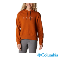 【Columbia 哥倫比亞 官方旗艦】女款- LOGO連帽上衣-銅棕(UAR97090IX / 2022年秋冬)
