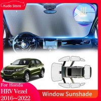 Full Car Sun Shade Parasol for Honda HR-V HRV Vezel RU 2016~2022 Mat Visor Side Window Interior Sunshade Cover Pad Accessories