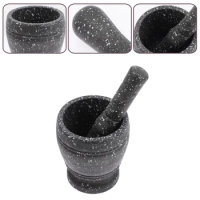 Grinder Pound Garlic and Medicine Cup Pepper Mill Kitchen Supply Plastic Household Mortar Pestle