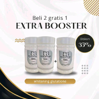 promo hemat ( beli 2 + gratis 1 )EB Extra Booster Whitening Glutathione 10000mg isi 60 Kapsul - Pemu