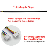 For 18 in 1 RGB 64 Color LED 110cm Strips Car Atmosphere Light Bar Strips Replace the Broken Defective Replacement Ambient