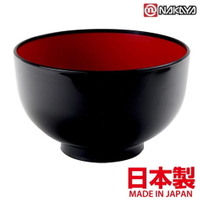 asdfkitty*日本製 NAKAYA 可微波 丼飯碗/拉麵碗/大碗公-紅黑色-可用洗碗機洗-正版商品