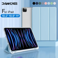 For 2021 iPad Case Pro 11 M1 2019 2020 10.2 7/8/9th Cover Air4 5 10.9 2022 iPad 10th 10.9 With Pen Tray Funda