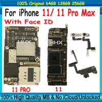 Free iCloud Original Unlocked For iPhone 11 Pro Max 256gb Motherboard With Face ID 64G Mainboard For iPhone 11 128gb Logic Board