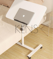 書桌 電腦桌 可折疊桌360度水平可旋轉桌面 可移動降筆記本床邊桌