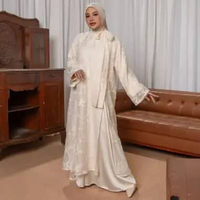 Lozy Hijab - Nona Embroidery Sheer Outer Ibu dan Anak (Lace Outer Tunik Koleksi Raya Lebaran 2026) O