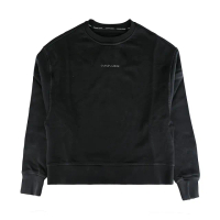 【CANADA GOOSE】CANADA GOOSE Muskoka簡約字母LOGO橡膠標設計純棉圓領落肩長袖T恤(女款/黑)