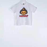 A Bathing Ape Kaos BAPE X BABY MILO PLAYGROUND WHITE TSHIRT KIDS 100% ORIGINAL
