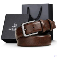 Dây lưng nam HARDENPOLO da bò thời trang lịch lãm khóa lỗ EL15
