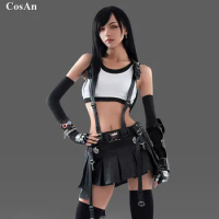 New Game Final Fantasy 7 Remake Tifa Lockhart Cosplay Costume Fashion Combat Uniforms Activity Party Role Play Clothing S-XL Hot