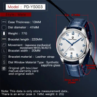 PAGANI DESIGN Top Brand Men Pilot Watch Automatic Luxury Sports Mechanical Wristwatch Waterproof 200M Genuine Leather Watch Men