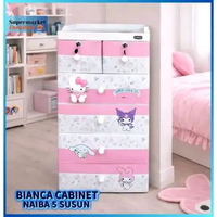 LEMARI LACI BIANCA CABINET NAIBA 5 SUSUN / 4 SUSUN LEMARI ANAK KARAKTER 5 SUSUN DORAEMON