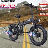 H20Pro Ebike 2000W Dual Motor 48V23AH Mountain Off-Road Electric Bicycle 20*4inch Fat Tire Folding Electric Bike Full Suspension