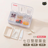 【原家良品】日本Imakara 一周藥盒 防潮藥盒 密封藥盒 切藥 藥盒 旅行藥盒 磨藥 小藥盒 分裝盒 分隔 膠囊盒