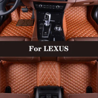 Full Surround Custom Leather Car Floor Mat For LEXUS LX LX570(5seat) RX RX270 RX350 RX330 RX450H RX200T RX300 RC LC Auto Parts